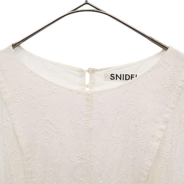 SNIDEL 20ss SWFO202033 embroidery Short sleeve Punching Lace Stack one piece Women Used