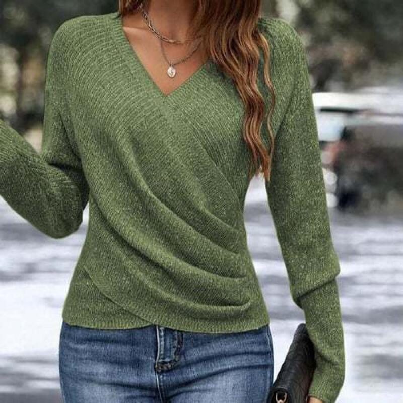 Fashion Women Knitwear Sweater Slim V Neck Long Sleeve Sweaters For Women Autumn Winter Jumper Tops