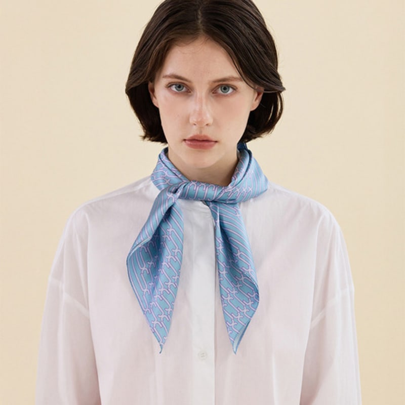 2DREAMERS Flowing Grid Silk Scarf