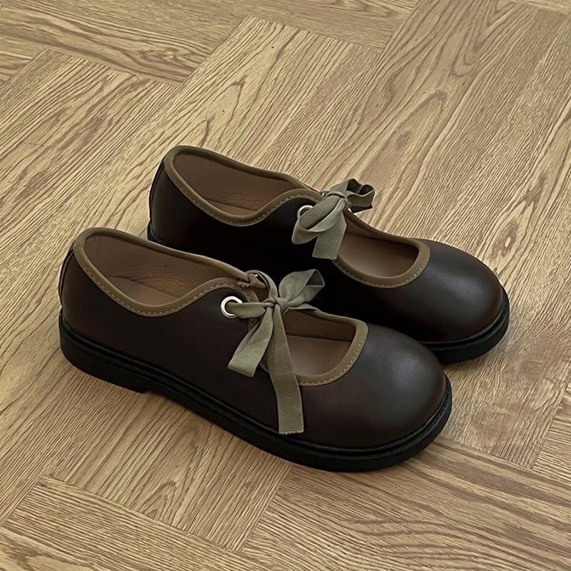 Fashion Vintage Spring Autumn Women Mary Jane Shoes Fashion Shallow Slip On Flats Ladies Concise Round Toe College Style Shoes