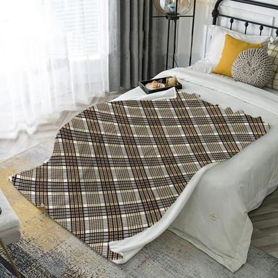 Karomuster Decke Mikrofaser Flanell Überwurfdecke Schlafzimmer Wohnzimmer Sofa Weich Und Bequem Heimdekoration