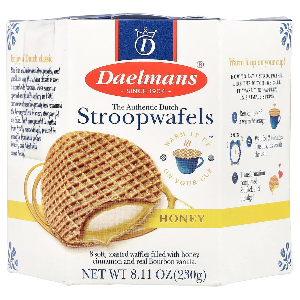 Daelmans Stroopwafels Honey Waffles, 8 Count, 230g (8.11oz)