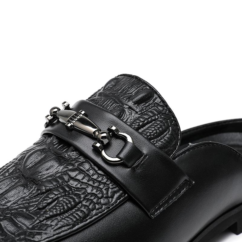 Fashion Summer Men Half Loafers Fashion Tassel Breathable Slippers Man Outdoor Lightweight Mules Cool Half Shoes for Man Leather Sandals