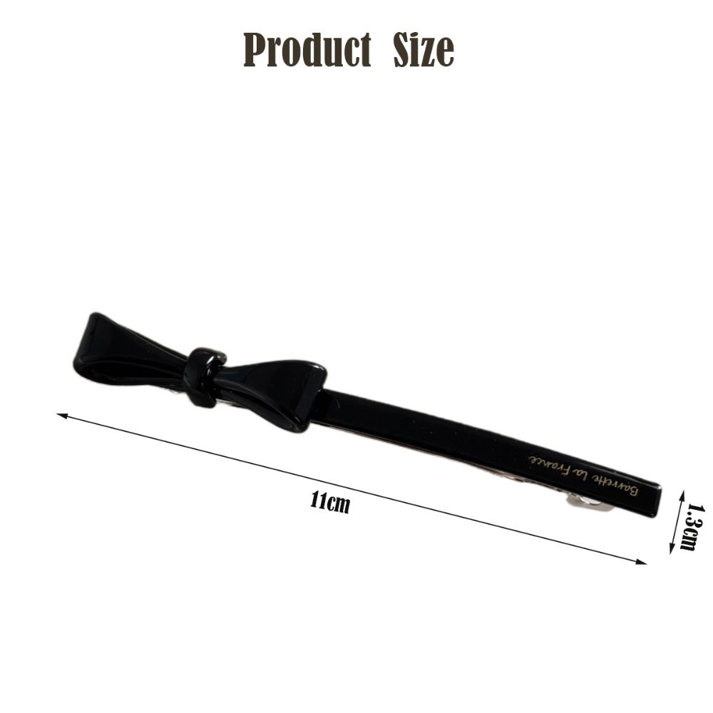 High Quality Retro Bow Hair Clip Korean Style Slender Spring Clip Hairpin for Women