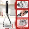 Heavy Duty Potato Masher PP Grip Food Grade Stainless Steel Potato Press Ricer