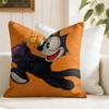 Stars FFelix The Cat Cushion Cover Eco Linen Pillow Case DoubleSided Print Breathable Durable Zipper Home Decor Gift