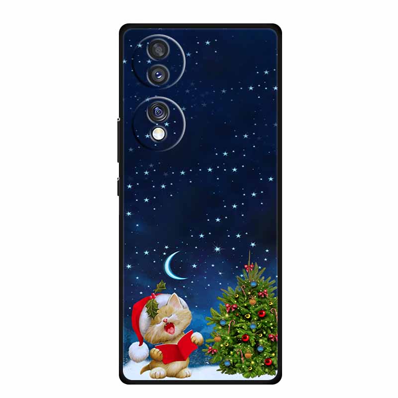Case For Honor 70 Pro Plus Christmas Soft Silicone TPU Phone Back Cover For Huawei Honor 70 Pro+ Honor70 Lite Cartoon Capa Funda