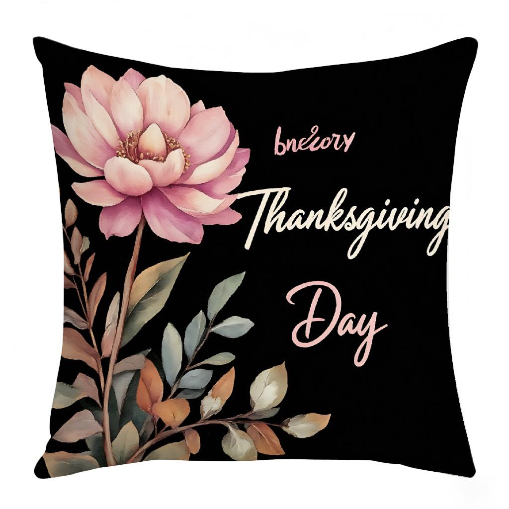 

Thanksgiving Festive Atmosphere Pumpkin Elements Digital Letter Printed Pillowcases Hug Decoration Living Room Home Pillowcases 45 * 45 (excluding core)