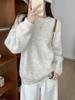 2026 Spring-Autumn Women's Chic Knit Sweater - Soft, Thick Korean-Style Base Layer Top