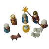 Mini Krippenset Blechdose Taschenformat Geburt Jesu Dekoration Tragbar Mini 3D Heilige Figuren Religiöses Ornament Heilige Familie Deko