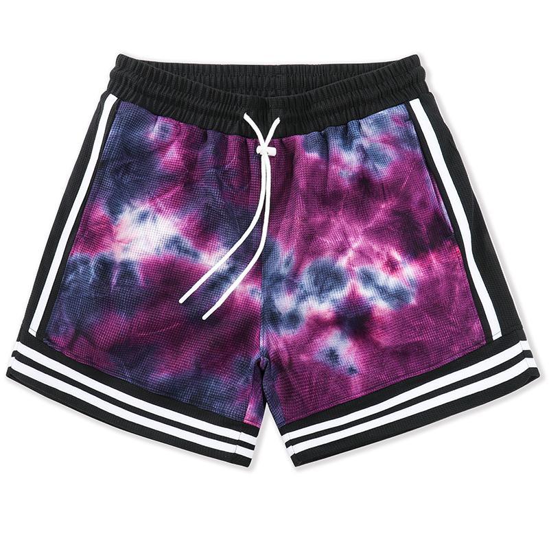 

Мужские шорты для бега в стиле тай-дай с красочным гавайским принтом, пляжные брюки с карманами, повседневные спортивные шорты, тренировочная одежда XXXL фиолетовый