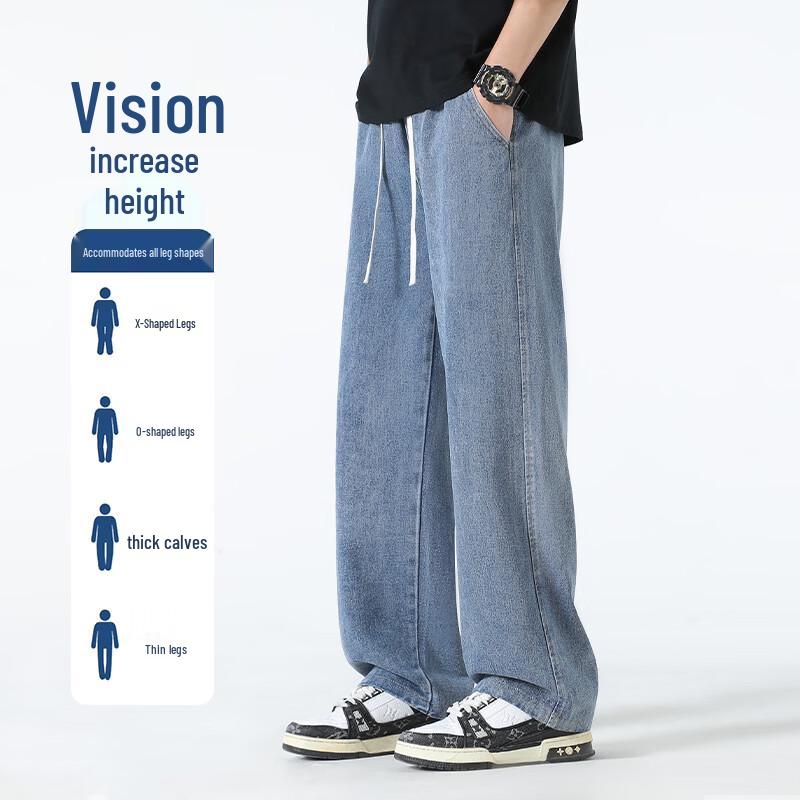 Warrior Men's American Style Straight-Leg Casual Denim Pants