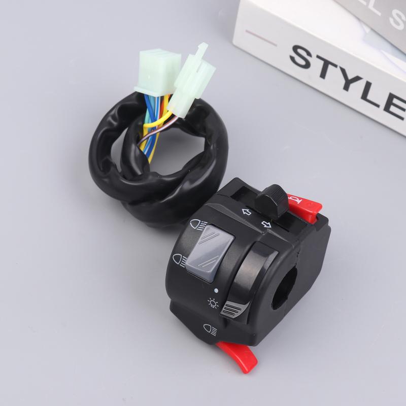 7/8" 22Mm Left Handlebar Control Switch Button Motorcycle Headlight Fog Light Horn Warning Light Turn Signal Button