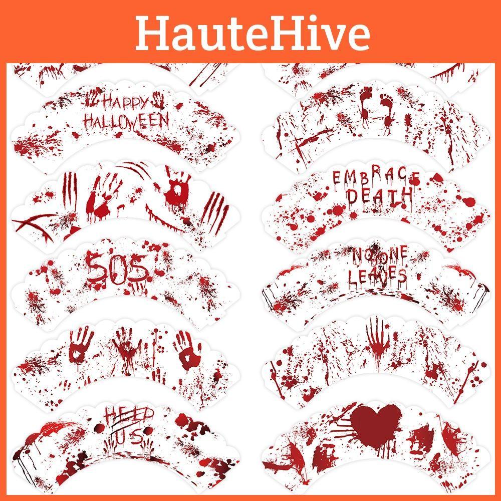 Halloween Blood Hand Pattern Cake Border Accessories Set Party Venue Decor