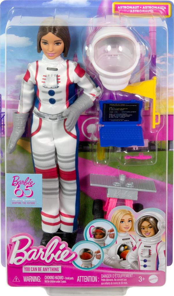 Barbie 65 Barbie Pracovní prostor Pilotka Panenka Hraní na role Věk 3 a HRG45 Sada, Oblečení a Dům, Hra, Vzhůru, Bílá,