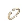 S999 Sterling Silver Gold-Painted Lucky Cat Paw Ring: Cute & Exquisite Design, Light Luxury Open Ring for Women