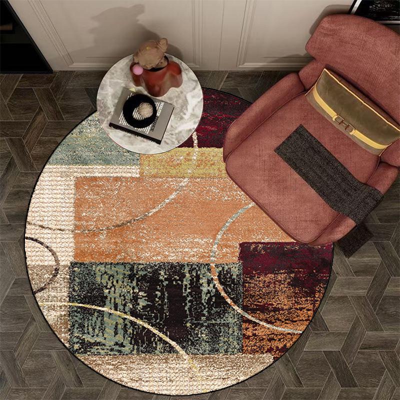 Modern Simple Round Carpet Living Room Sofa Mat Easy Clean Large Bedroom Decoration Home Rugs Washable Coffee Tables Floor Mat