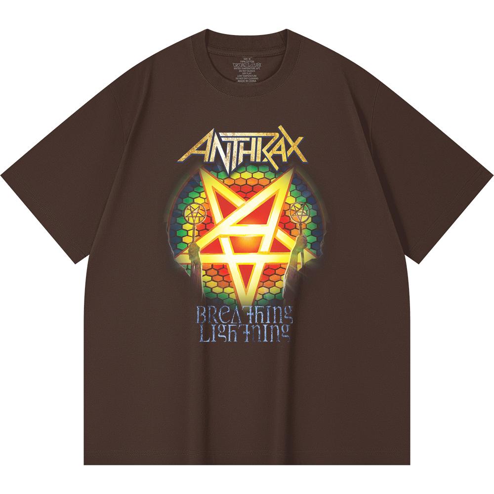 230 Gsm 100% Bomuld Heavy Metal T-shirt Rockband Populær Musik Print Unisex Tung Bomuld T-shirt