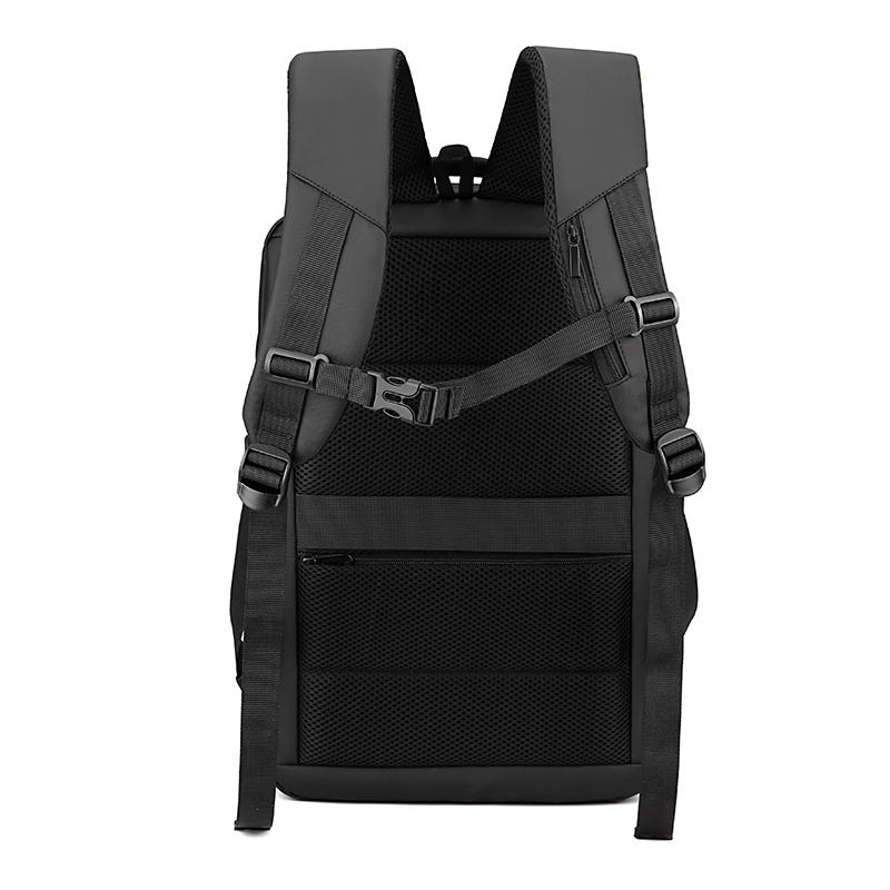Men's simple backpack,laptop compartment,USB charging port, retractable design, large capacity, lightweight, commuter travel bag