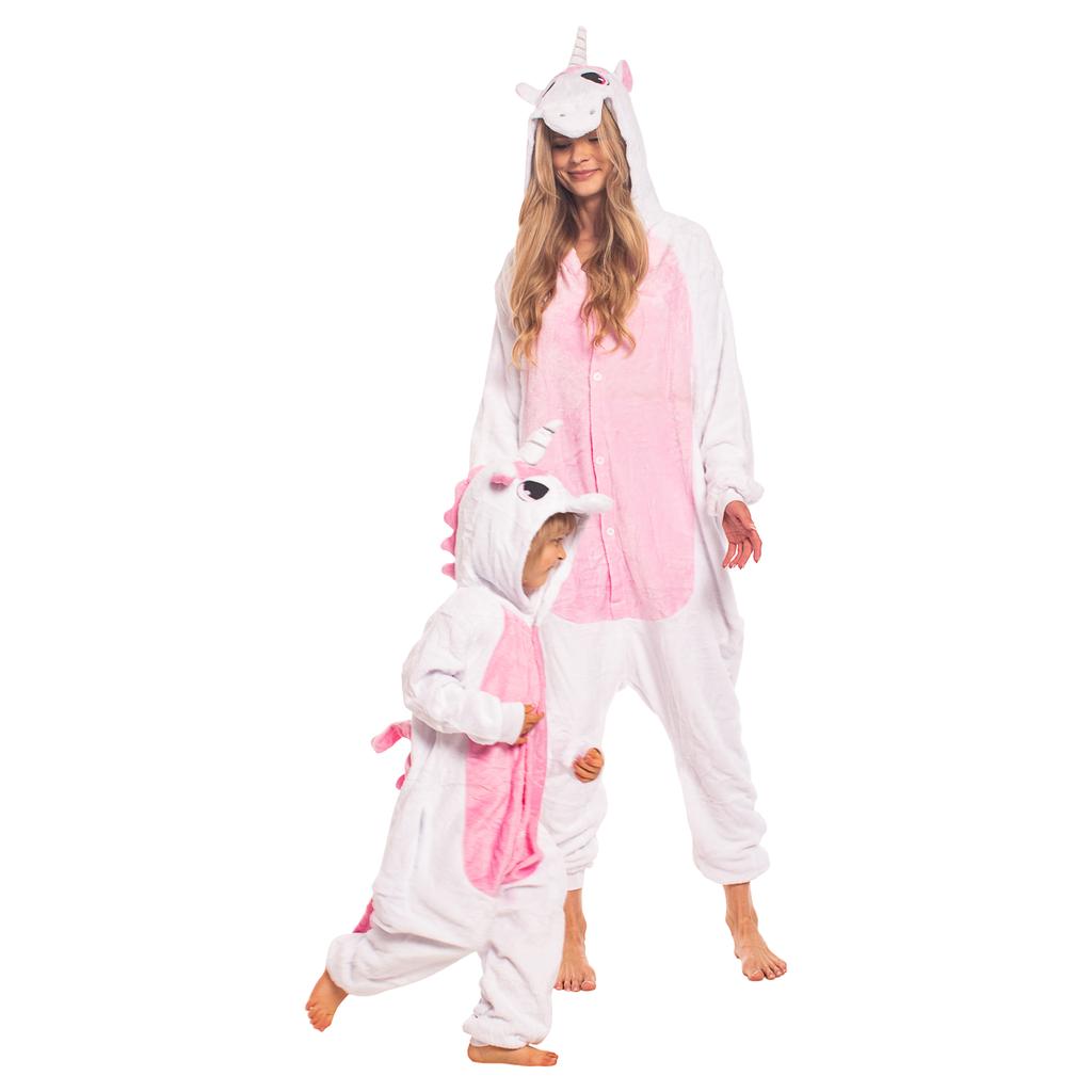 Piżama damska kombinezon kigurumi onesie jednorożec jasny róż 175-185 cm xl