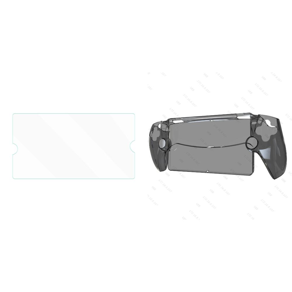 For PS5 Portal Transparent Protector Case With Tempered Glass Film Storage Hand Bag With Screen Protector For PlayStation Portal