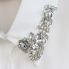 Women's Chiffon Shirt Collar Embroidered Nail Beads Versatile Fake Collar Water Diamond Decoration