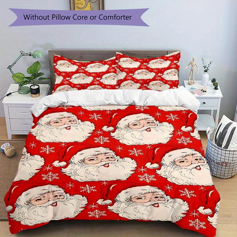 3pcs Christmas Wrapping Paper Bedding Set, Breathable and Soft, Suitable for All Seasons, Ideal for Home Use, Suitable for Bedroom Decor Yy250821193