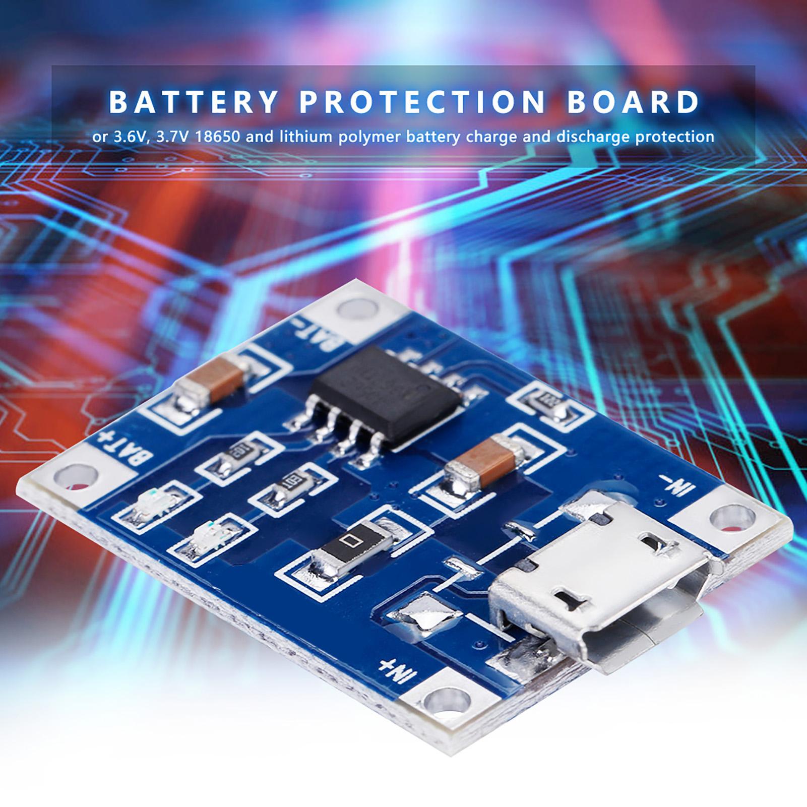 

10 шт. Модуль захисту зарядного пристрою літієвої батареї Micro USB 1A Зарядна плата
