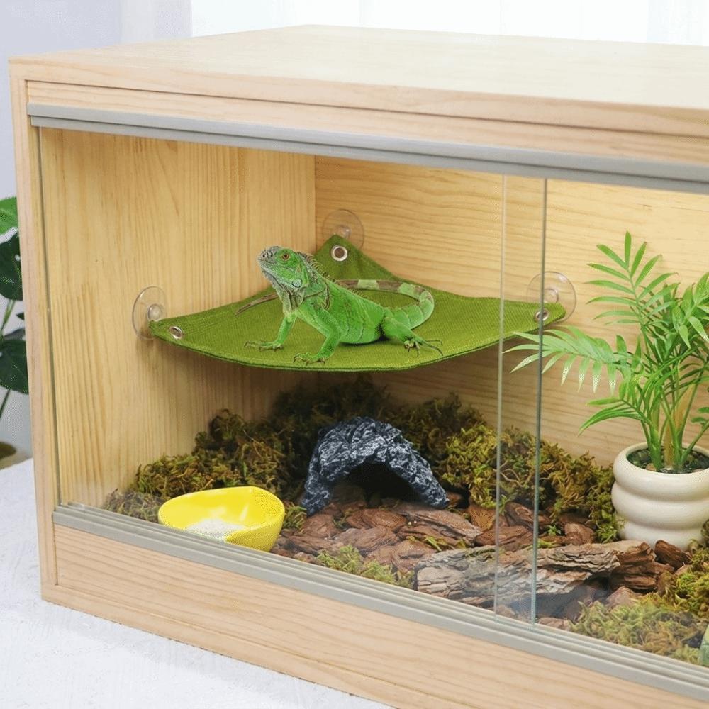Breathable Reptile Climbing Toys Lightweight Geckos Habitat Reptile Bed Swing  Habitat Decor