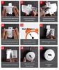 Invisible No-Drill Retractable Clothesline - Indoor/Outdoor, Stainless Steel & Nylon Drying Rope.