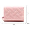 Women'S Wallets Tri Fold Card Bags Pocket Short  Embroidered Love Pattern