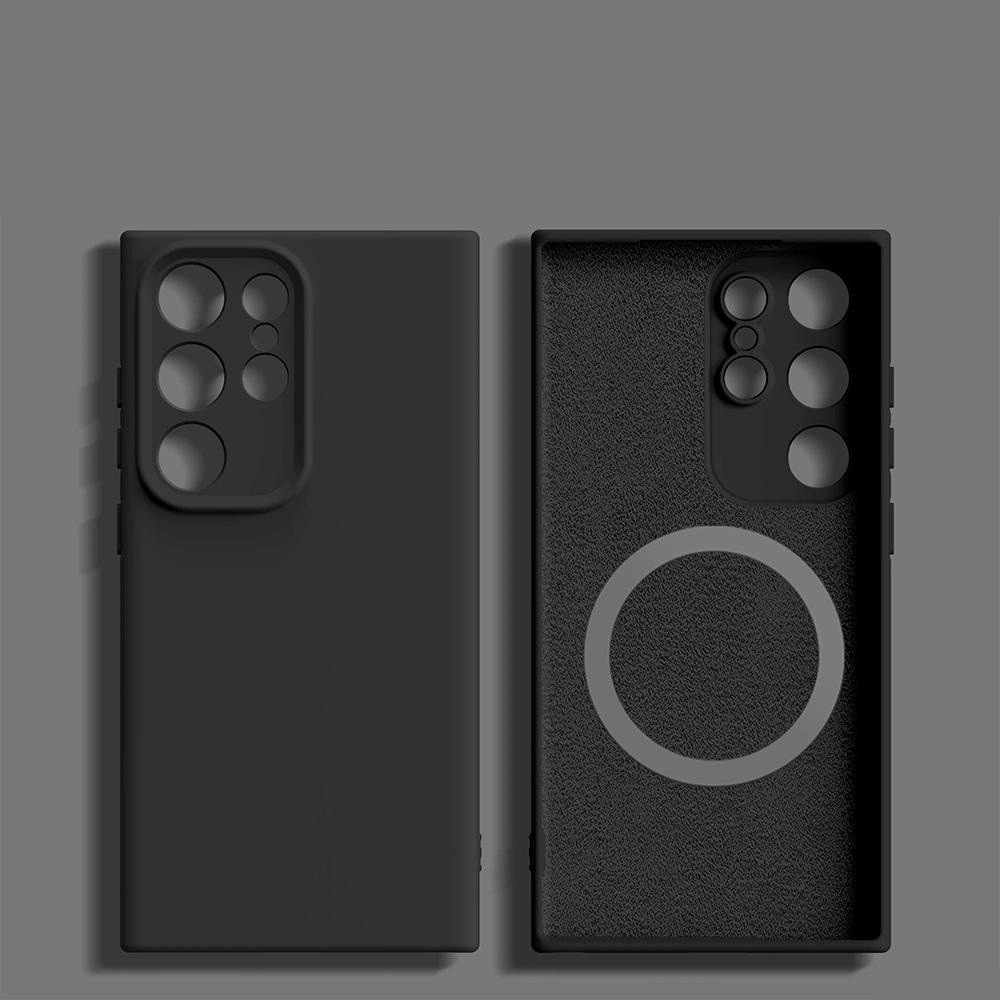 Liquid Silicone Phone Case For Samsung Galaxy S26 S2 S24 Ultra S26 S23 Plus For Samsung S26Ultra Cases Magnetic Soft Back Cover
