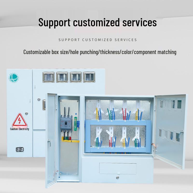 Stainless Steel Waterproof Electric Meter & Distribution Box, Indoor/Outdoor, Surface & Flush Mounted, 8-Household Capacity.