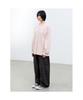 Saendeusaundeu (Unisex) Awning Stripe Long Sleeve T-Shirt Pink