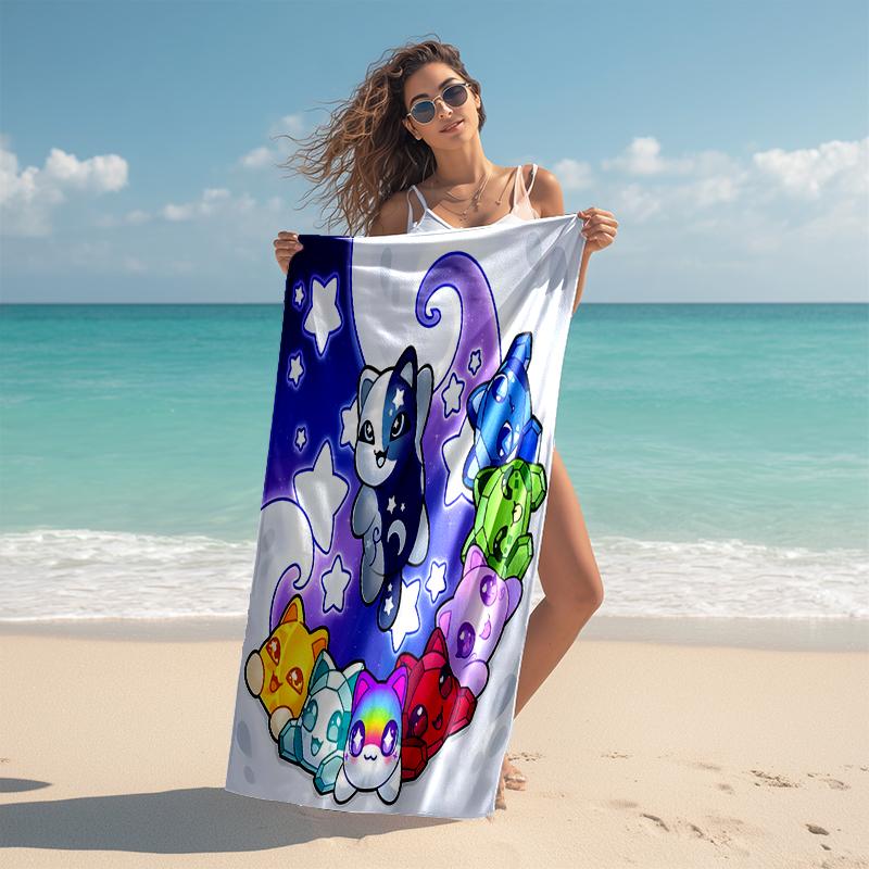 1pc Anime A-AphmauS (3) Beach Towel, Comfortable and Thick, and Swimming/Bath/Picnic/Camping Towel, Suitable for Seaside Beaches