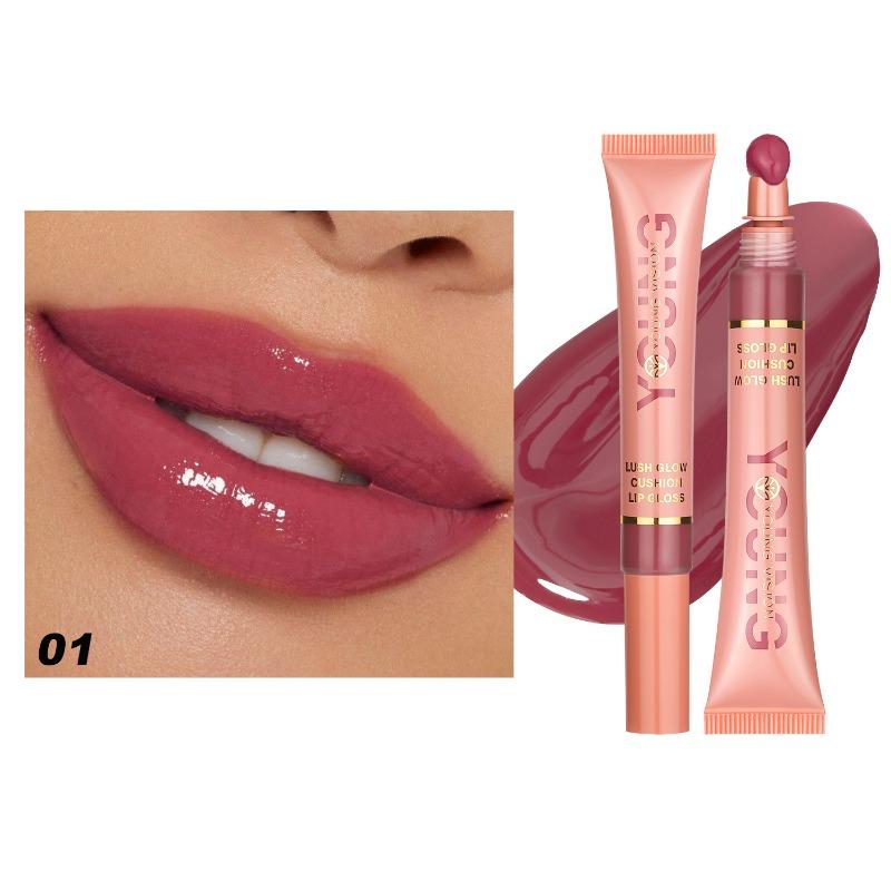 Liquid Hydra Glossy Lip Gloss Plüschbürstenkopf Squeeze Lip Gloss Pflegende, feuchtigkeitsspendende Lippenglasur