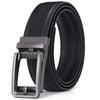 Popular, white automatic button head men's leather belt, men's fashion casual pants belt