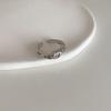 S925 Sterling Silver Pink Zircon Open Ring for Women – High-End, Light Luxury, Stackable Versatile Design for Index Finger.