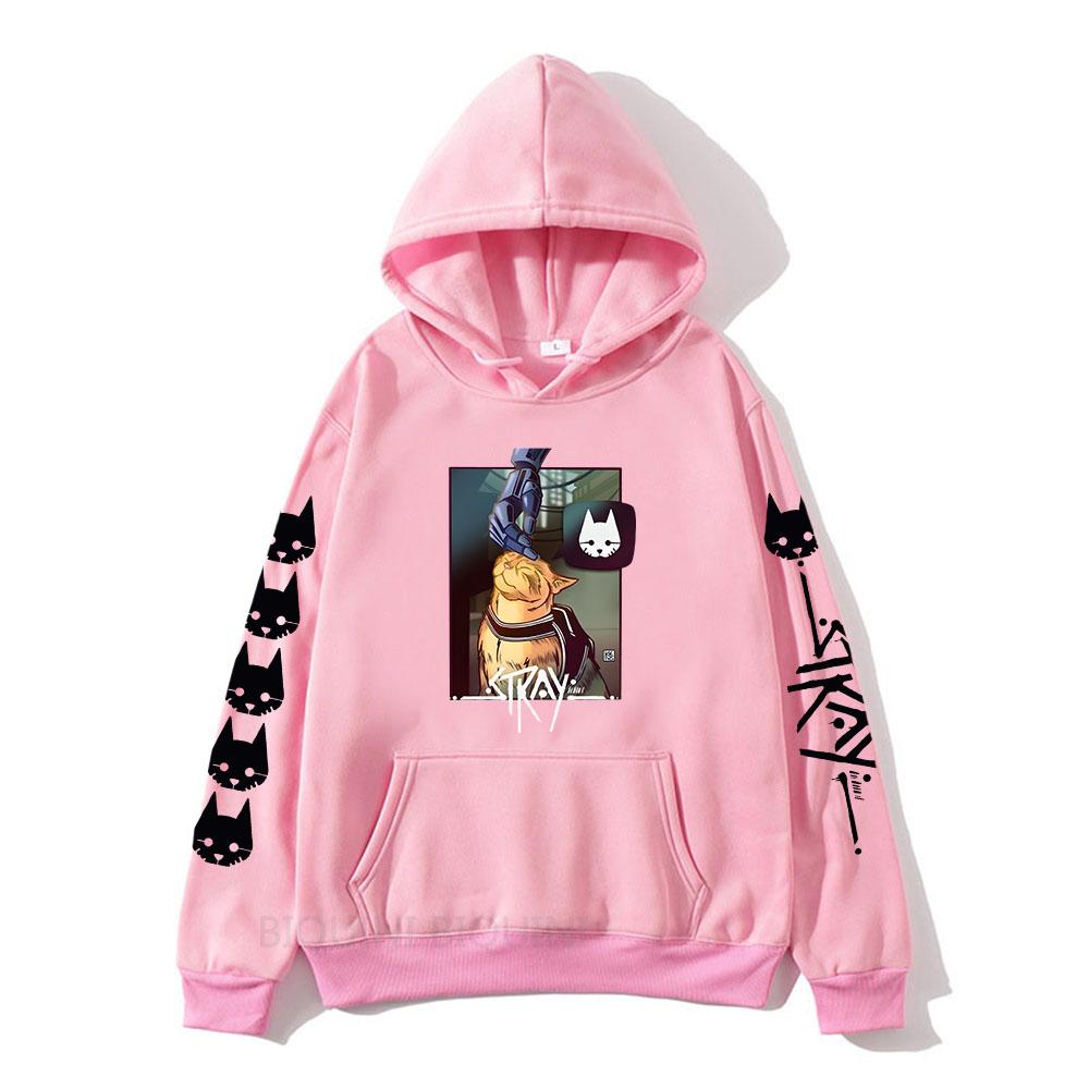 Momo and Cat Cartoon Graphic Hoodies Men/Women Hot Game Stray Print Sweatshirts StrayCat StrayMomo Pullovers Autumn/Winter Male