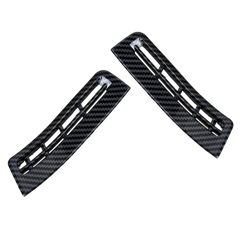 2Pcs Car A Pillar Air Vent Outlet Cover Trim Fit for Hyundai Santa Fe     Black Carbon Fiber Style Plastic