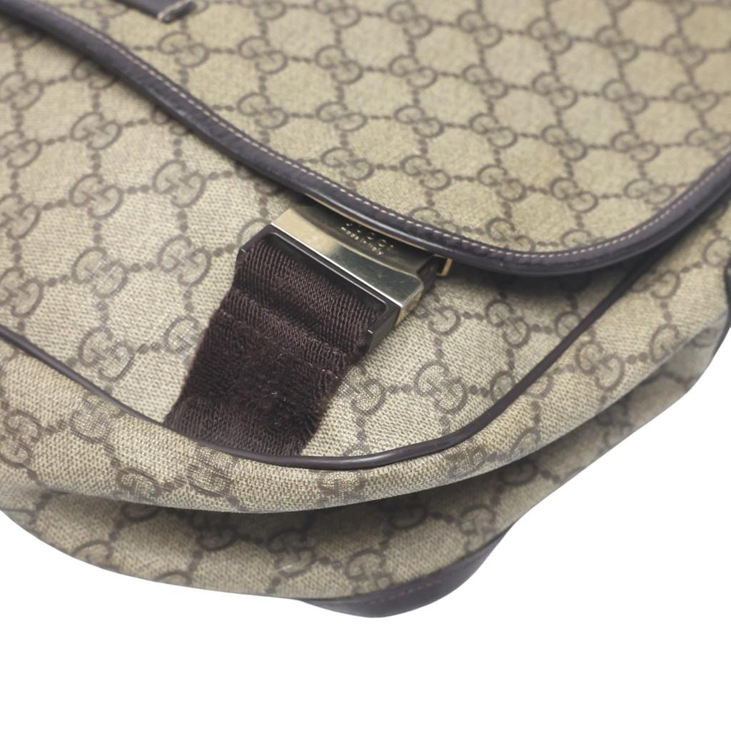 GUCCI GG plus GG Supreme Shoulder Bag GG Supreme Canvas Brown 201732 002122 Used