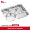 LIJIA KITCHENWARE 304 Stainless Steel Compartmentalized Lunch Tray