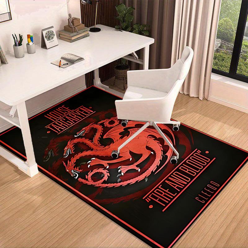 Thrones Dragon Fire And Blood Carpet, Chair Rug,Rug for Office Bedroom living rooms, Doormat decor Fan Gift Christmas Gift