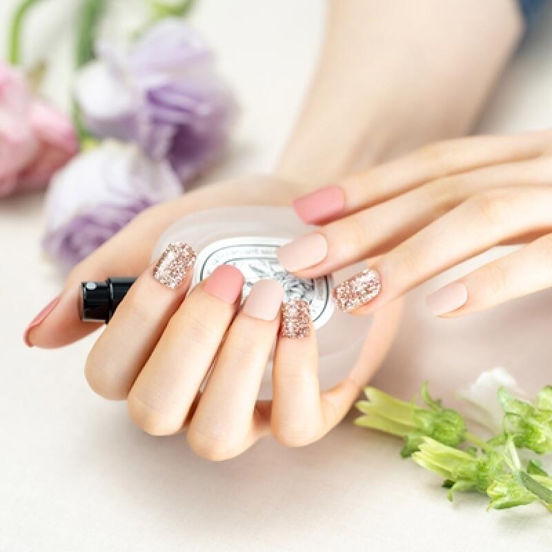 MEGA K TIPS Handgefertigte Semi-Permanente Nagelspitzen Pink Romance 30 Spitzen