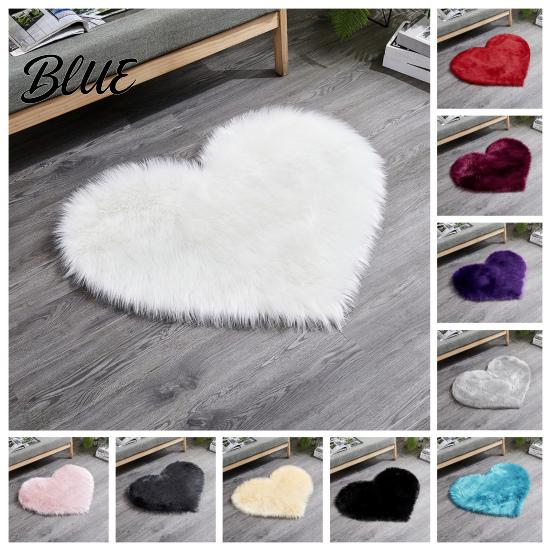 Washable Mats Rug Living Room Soft Texture Water Absorption Mat Strong Love Heart Shape Non-slip