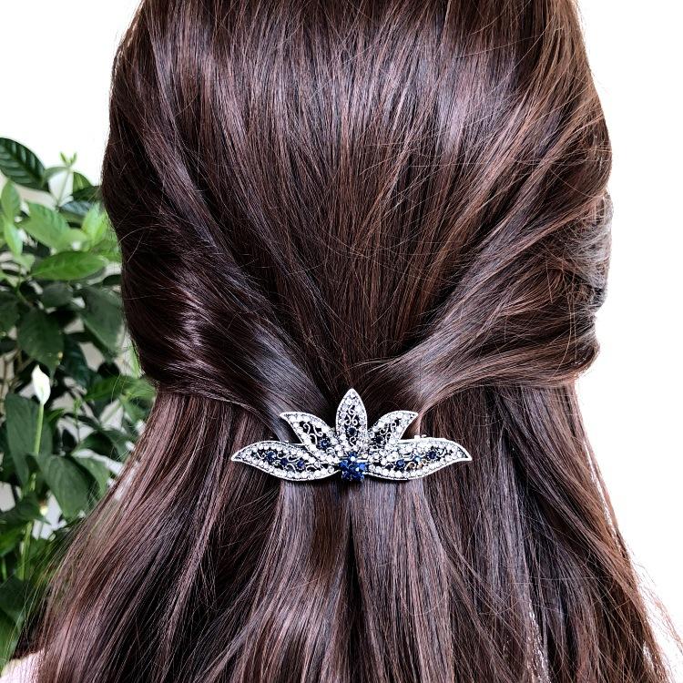 

Модная Ретро Роза Бриллиантовая Корона Зажим-автомат Заколка Заколка Взрослая Однословный Зажим Универсальные Аксессуары для волос