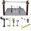 Non-Toxic Moc City Traffic Lights Road Signs Roadblock Signal Light Speed Limit Diy Building Block Scene Construction Minifigs Accessories