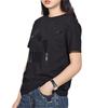 Puma Classic Logo Print Round Neck Short Sleeve T-Shirt Women Tops Black 530005-51