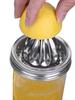 Spremiagrumi Manuale Portatile in Acciaio Inossidabile per Limoni e Arance, Spremiagrumi Manuale, Spremiagrumi per Agrumi Riutilizzabile per Vaso a Bocca Larga