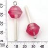 10-Color Transparent Resin Glitter Lollipop Charms for DIY Jewelry Making